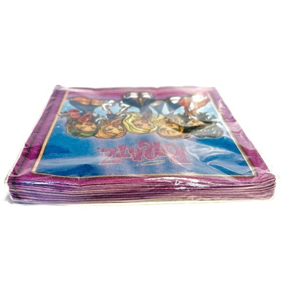 Vintage Y2K Bratz Dolls Paper Beverage Napkins Purple Blue 2000s Birthday Party - Picture 7 of 7